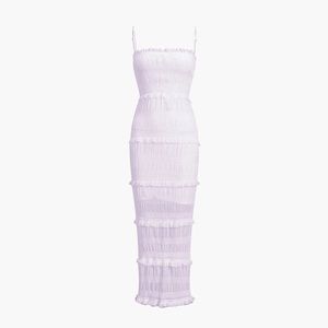 Commense Aegean Ruffle Dress White